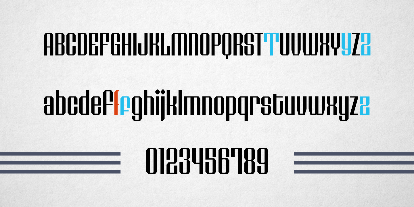 Пример шрифта Shtozer 100 Condensed Oblique
